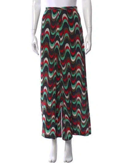 Pre-owned M Missoni Silk Wide Leg Pants In Multi