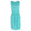 M Missoni Sleeveless Dress In Turquoise Cotton