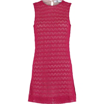 M Missoni Sleeveless Guipure Lace Minidress In Pink