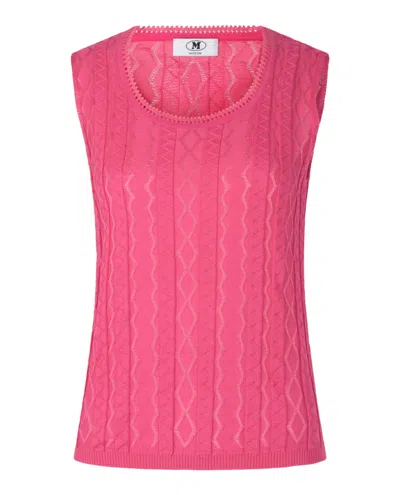 M Missoni Sleeveless Knit Top In Pink