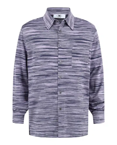 M Missoni Slub Button-up Shirt In Multi