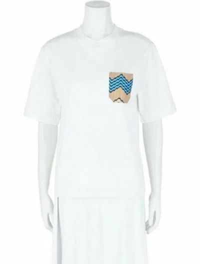 Pre-owned M Missoni Solid T-shirt W/ Tags In White