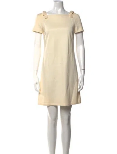 Pre-owned M Missoni Square Neckline Mini Dress In Neutrals