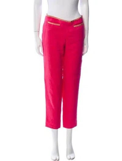 Pre-owned M Missoni Straight Leg Pants In Pink