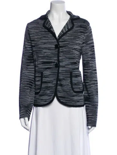 Pre-owned M Missoni Striped Blazer In Blue