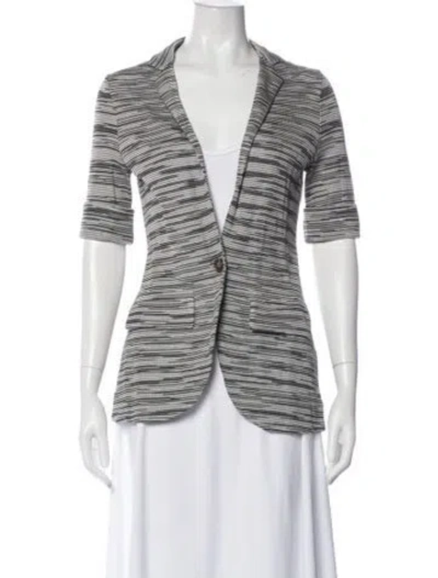 Pre-owned M Missoni Striped Blazer In Multi