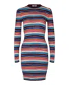 M Missoni Striped Bodycon Mini Dress In Multi
