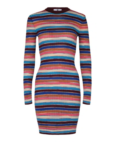 M Missoni Striped Bodycon Mini Dress In Multi