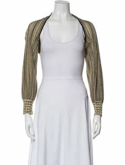 Pre-owned M Missoni Striped Crew Neck Sweater