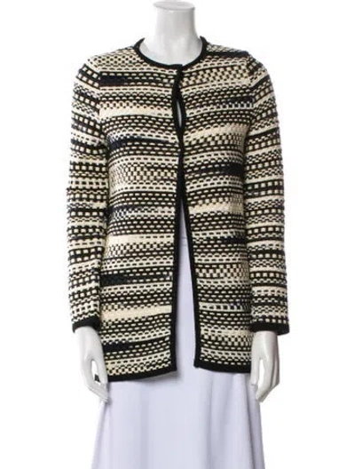 Pre-owned M Missoni Striped Crew Neck Sweater In Black