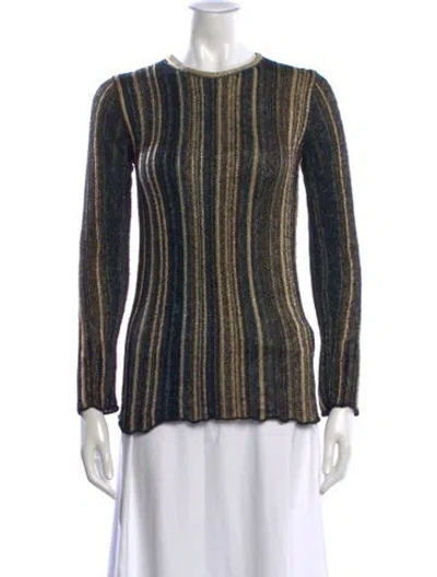 Pre-owned M Missoni Striped Crew Neck Sweater In Multi