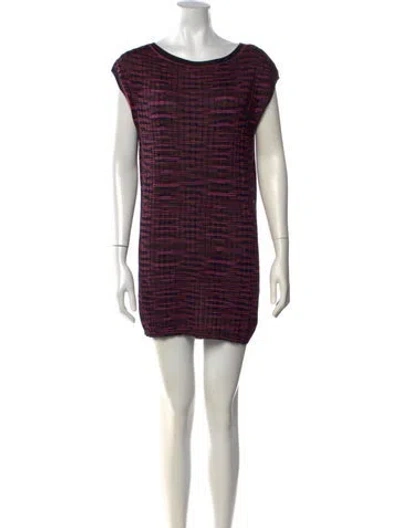 Pre-owned M Missoni Striped Crew Neck Sweater In Purple