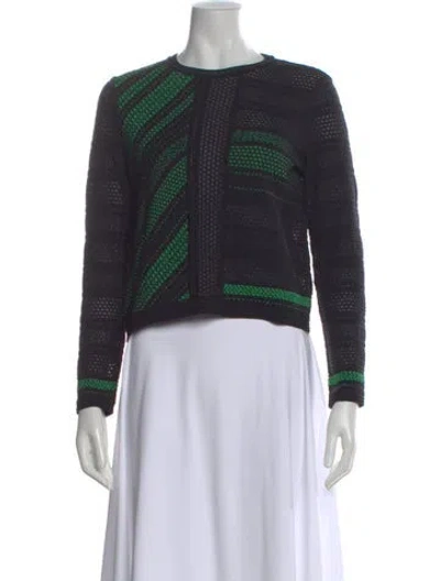 Pre-owned M Missoni Striped Crew Neck Top In Black