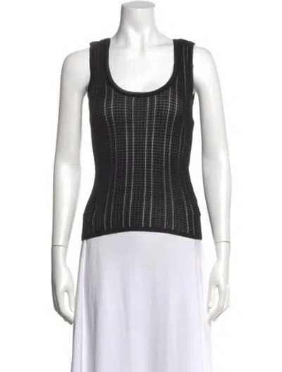 Pre-owned M Missoni Striped Crew Neck Top In Black