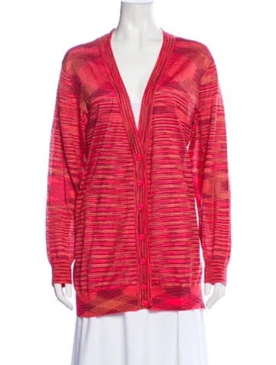 Pre-owned M Missoni Striped Evening Jacket In Red