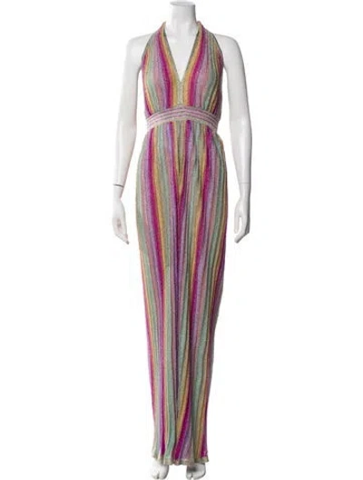 Pre-owned M Missoni Striped Halterneck Jumpsuit