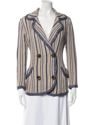 Pre-owned M Missoni Striped Jacket In Blue/neutrals