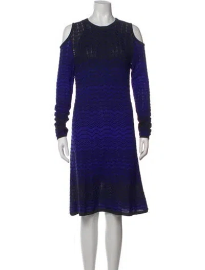 Pre-owned M Missoni Striped Knee-length Dress In Multi