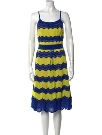 Pre-owned M Missoni Striped Knee-length Dress In Multi