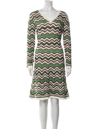 Pre-owned M Missoni Striped Knee-length Dress In Multi
