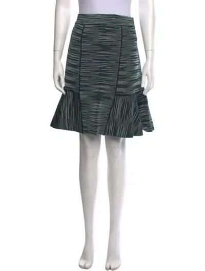 Pre-owned M Missoni Striped Knee-length Skirt In Green