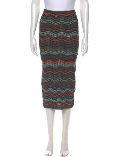 Pre-owned M Missoni Striped Midi Length Skirt