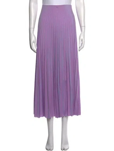 Pre-owned M Missoni Striped Midi Length Skirt In Purple