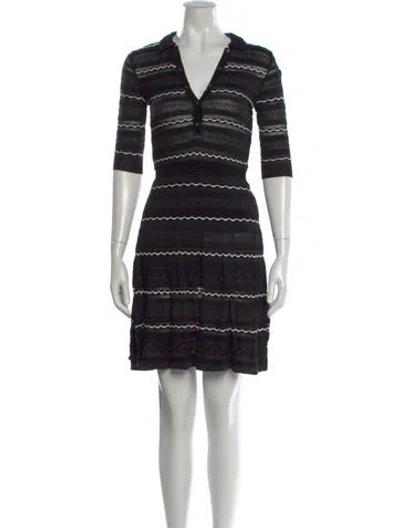 Pre-owned M Missoni Striped Mini Dress In Multi