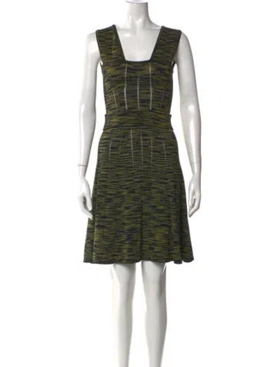 Pre-owned M Missoni Striped Mini Dress In Multi