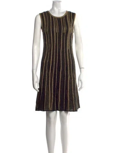 Pre-owned M Missoni Striped Mini Dress In Multi