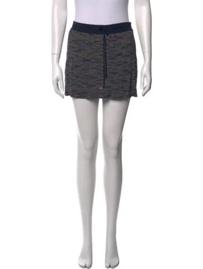 Pre-owned M Missoni Striped Mini Skirt In Gray