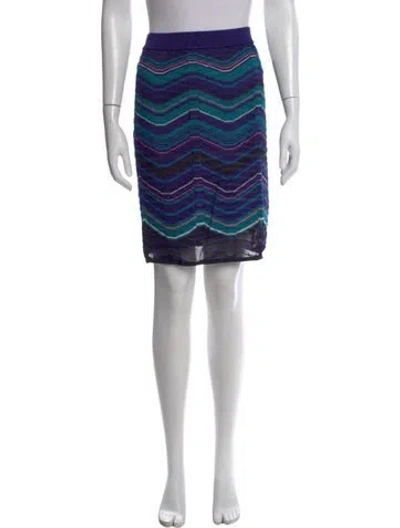 Pre-owned M Missoni Striped Mini Skirt W/ Tags In Multi
