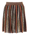 M Missoni Striped Pattern Mini Skirt In Multi