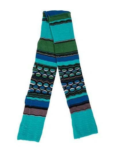 Pre-owned M Missoni Striped Scarf In Pink
