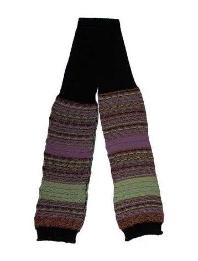 Pre-owned M Missoni Striped Scarf In Purple