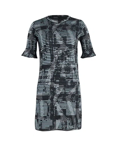 M Missoni Striped Shift Dress In Blue Viscose