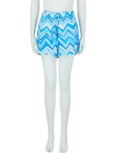 Pre-owned M Missoni Striped Shorts W/ Tags In Blue