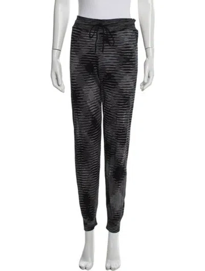 Pre-owned M Missoni Striped Skinny Leg Pants In Black