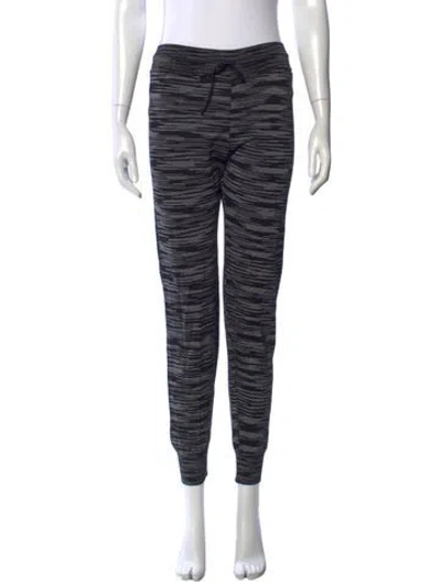 Pre-owned M Missoni Striped Skinny Leg Pants In Black