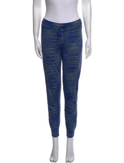 Pre-owned M Missoni Striped Skinny Leg Pants In Blue