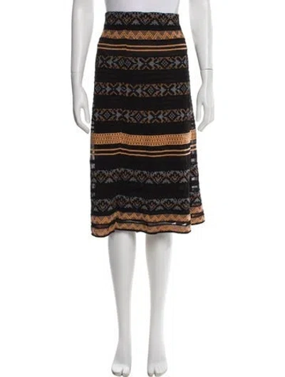 Pre-owned M Missoni Striped Square Neckline Sweater In Black