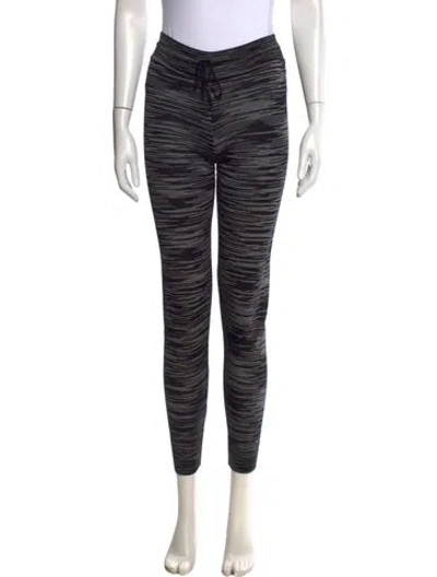 Pre-owned M Missoni Striped Straight Leg Pants In Black
