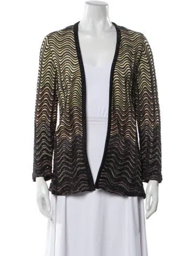 Pre-owned M Missoni Striped V-neck Sweater In Multi