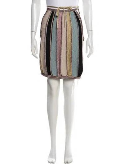 Pre-owned M Missoni Striped V-neck Sweater In Neutral