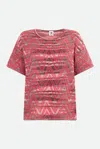M Missoni T-shirt Rossa In Multicolore