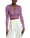 M Missoni Textured Cardigan In Purple