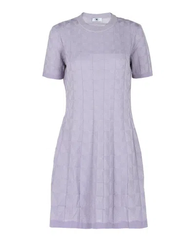 M Missoni Textured Geo Pattern Mini Dress In Blue