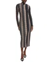 M Missoni Textured Midi Dress In Black