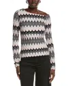 M Missoni Textured Sweater In Black