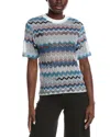M Missoni Textured Top In Blue
